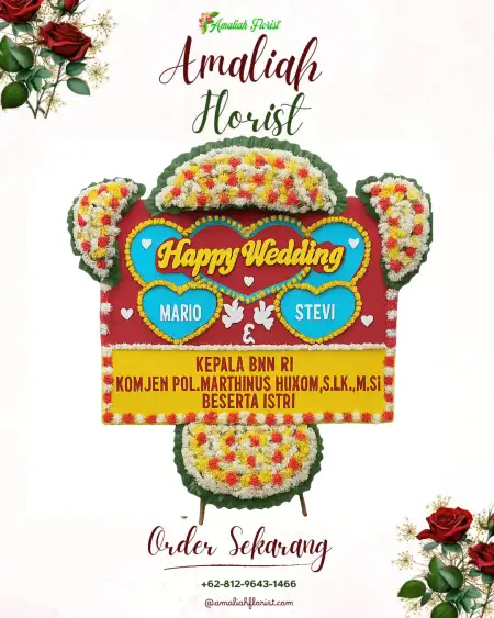 Papan Bunga Pernikahan Balai Prajurit Setia